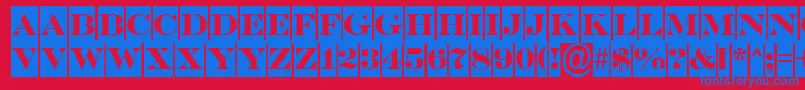 ASerifertitulcm Font – Blue Fonts on Red Background