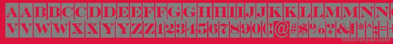 ASerifertitulcm Font – Gray Fonts on Red Background