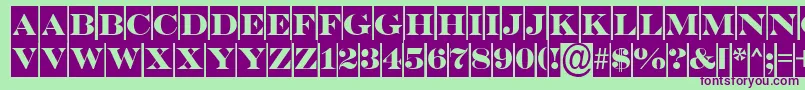 ASerifertitulcm Font – Purple Fonts on Green Background