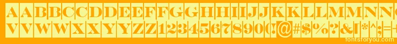 ASerifertitulcm Font – Yellow Fonts on Orange Background