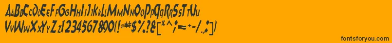 Charktext116RegularTtcon-Schriftart – Schwarze Schriften auf orangefarbenem Hintergrund