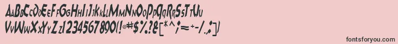 Fonte Charktext116RegularTtcon – fontes pretas em um fundo rosa