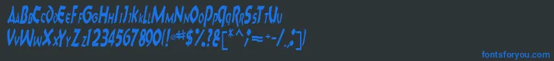 Charktext116RegularTtcon Font – Blue Fonts on Black Background
