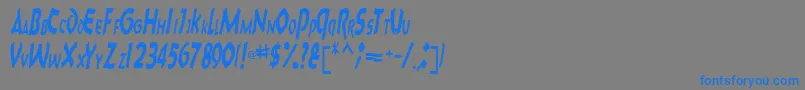 Charktext116RegularTtcon Font – Blue Fonts on Gray Background