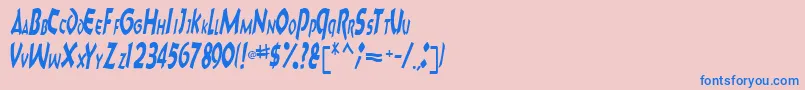 Charktext116RegularTtcon Font – Blue Fonts on Pink Background