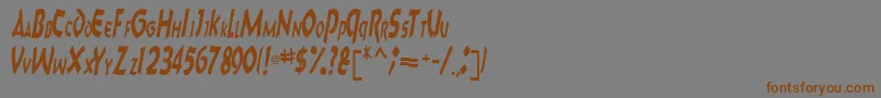 Saiba mais sobre a fonte Charktext116RegularTtcon Fonte Charktext116RegularTtcon – fontes marrons em um fundo cinza