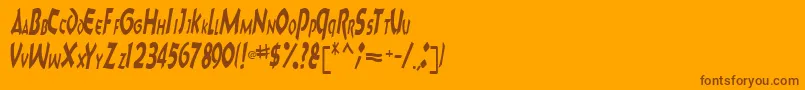 Charktext116RegularTtcon Font – Brown Fonts on Orange Background