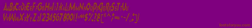 Charktext116RegularTtcon Font – Brown Fonts on Purple Background