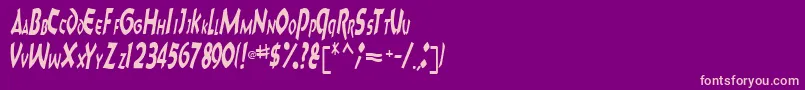 Charktext116RegularTtcon Font – Pink Fonts on Purple Background