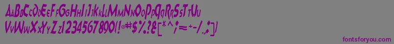 Шрифт Charktext116RegularTtcon – фиолетовые шрифты на сером фоне