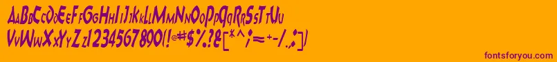 Charktext116RegularTtcon Font – Purple Fonts on Orange Background