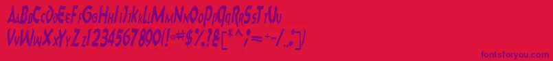En savoir plus sur la police Charktext116RegularTtcon Police Charktext116RegularTtcon – polices violettes sur fond rouge