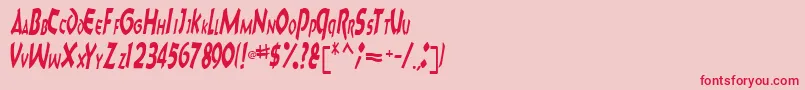 fuente Charktext116RegularTtcon – Fuentes Rojas Sobre Fondo Rosa