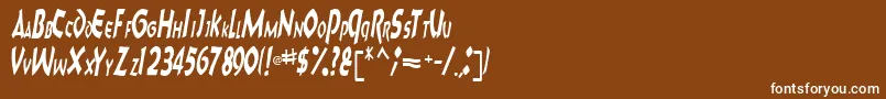 Charktext116RegularTtcon Font – White Fonts on Brown Background