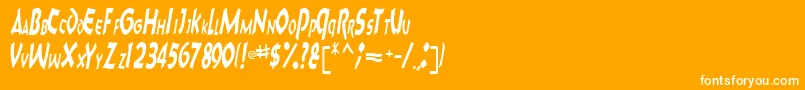 Charktext116RegularTtcon Font – White Fonts on Orange Background