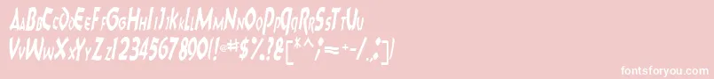 Charktext116RegularTtcon Font – White Fonts on Pink Background