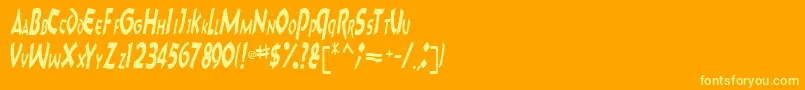 Charktext116RegularTtcon Font – Yellow Fonts on Orange Background