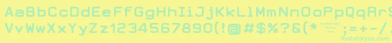 Шрифт Earth2073 – зелёные шрифты на жёлтом фоне
