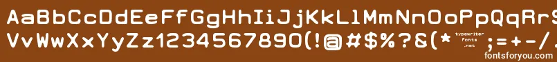 フォントEarth2073 – 茶色の背景に白い文字