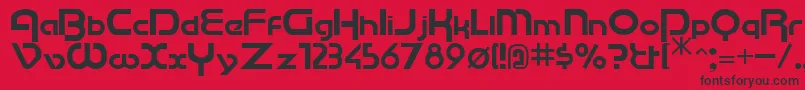 Cu Font – Black Fonts on Red Background