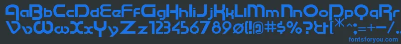 Cu Font – Blue Fonts on Black Background