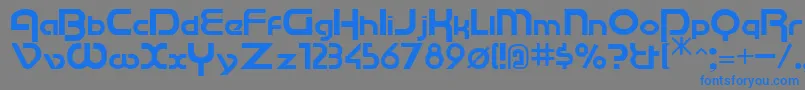 Cu Font – Blue Fonts on Gray Background