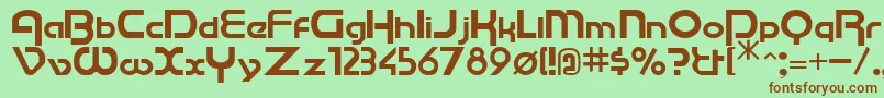 Cu Font – Brown Fonts on Green Background