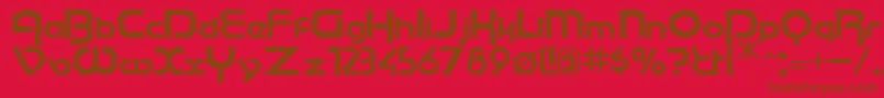 Cu Font – Brown Fonts on Red Background