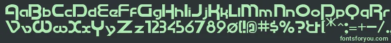 Cu Font – Green Fonts on Black Background