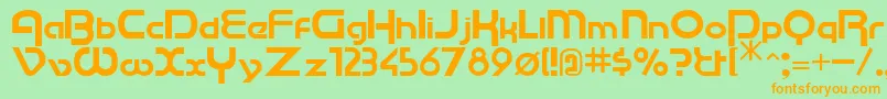 Cu Font – Orange Fonts on Green Background