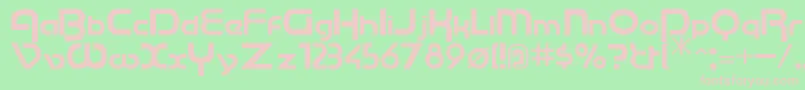 Cu Font – Pink Fonts on Green Background