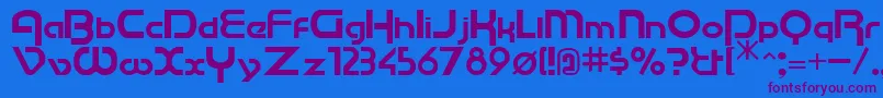 Cu Font – Purple Fonts on Blue Background