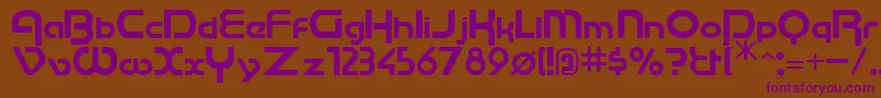 Cu Font – Purple Fonts on Brown Background