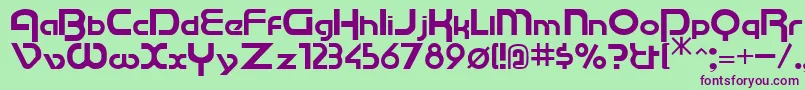 Cu Font – Purple Fonts on Green Background