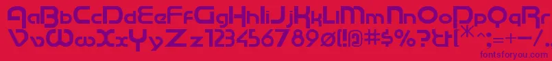 Cu Font – Purple Fonts on Red Background