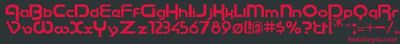 Cu Font – Red Fonts on Black Background