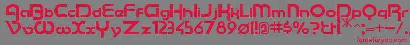 Cu Font – Red Fonts on Gray Background