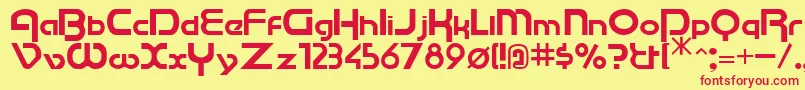 Cu Font – Red Fonts on Yellow Background