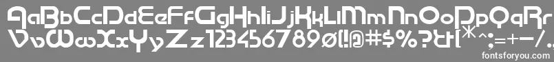 フォントCu – 灰色の背景に白い文字