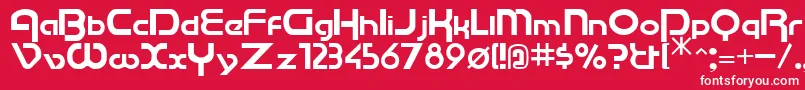 Cu Font – White Fonts on Red Background