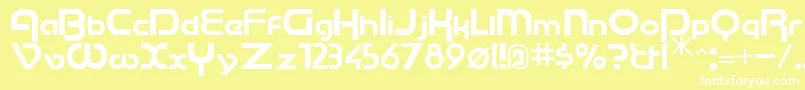 Cu Font – White Fonts on Yellow Background