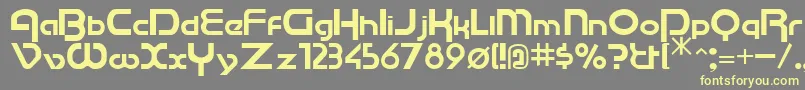 Cu Font – Yellow Fonts on Gray Background