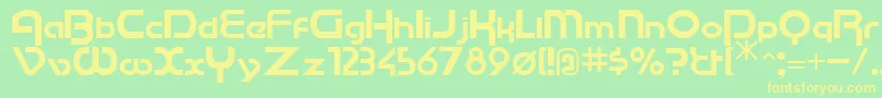 Cu Font – Yellow Fonts on Green Background