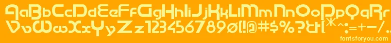 Cu Font – Yellow Fonts on Orange Background