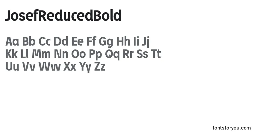 Шрифт JosefReducedBold (55831) – алфавит, цифры, специальные символы