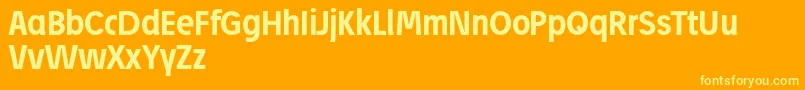 JosefReducedBold Font – Yellow Fonts on Orange Background