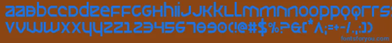 Шрифт Opiliocond – синие шрифты на коричневом фоне