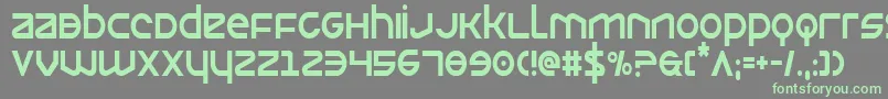 Opiliocond Font – Green Fonts on Gray Background