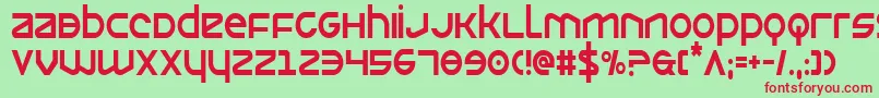 Opiliocond Font – Red Fonts on Green Background