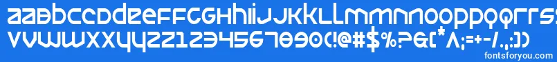 Шрифт Opiliocond – белые шрифты на синем фоне